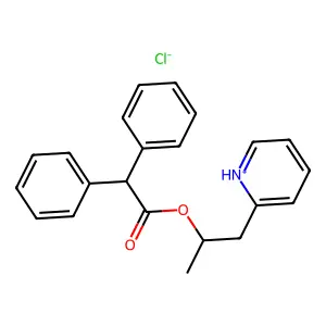 1-(Pyridin-2-yl)propan-2-yl diphenylacetate--hydrogen chloride (1/1) structure