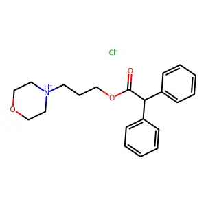 3-(Morpholin-4-yl)propyl diphenylacetate--hydrogen chloride (1/1) structure