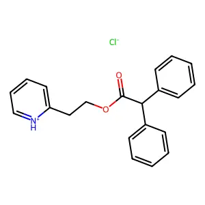 2-(Pyridin-2-yl)ethyl diphenylacetate--hydrogen chloride (1/1) structure