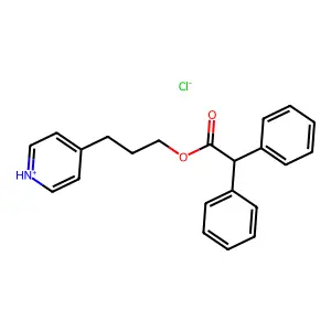 3-(Pyridin-4-yl)propyl diphenylacetate--hydrogen chloride (1/1) structure