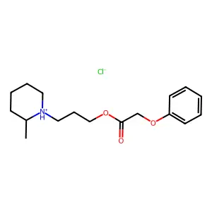 3-(2-Methylpiperidin-1-yl)propyl phenoxyacetate--hydrogen chloride (1/1) structure