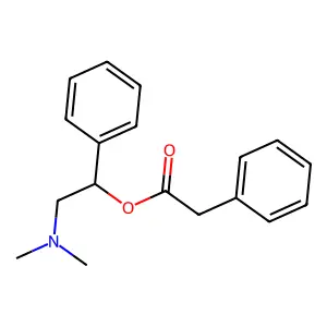 Acetic acid, phenyl-, (2-(dimethylamino)-1-phenyl)ethyl ester structure