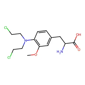Alanine, 3-(4-(bis(2-chloroethyl)amino)-3-methoxyphenyl)- structure