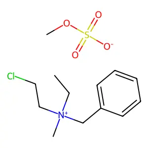 Ammonium, benzyl(2-chloroethyl)ethylmethyl-, methyl sulfate structure