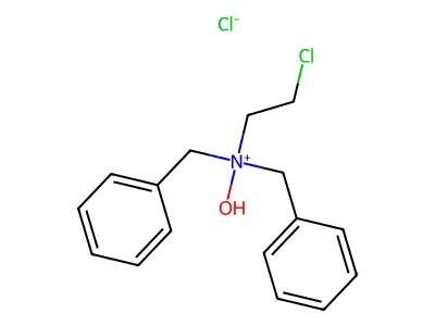 Ammonium, (2-chloroethyl)dibenzylhydroxy-, chloride structure
