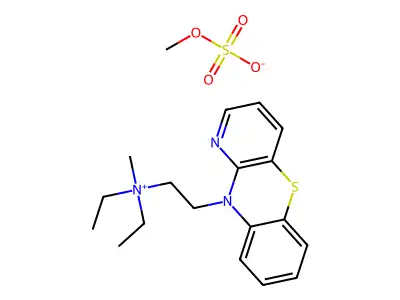Ammonium, diethylmethyl(2-(10H-pyrido(3,2-b)(1,4)benzothiazin-10-yl)ethyl)-, methyl sulfate structure