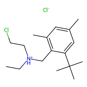 Benzylamine, 2-tert-butyl-N-(2-chloroethyl)-4,6-dimethyl-N-ethyl-, hydrochloride structure