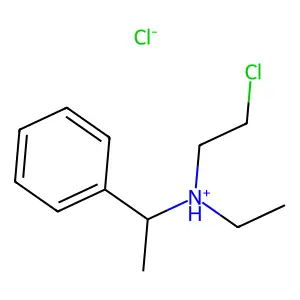 N-(2-Chloroethyl)-N-ethyl-1-phenylethan-1-amine--hydrogen chloride (1/1) structure