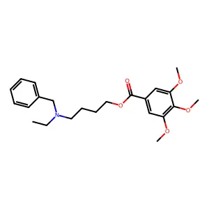 Benzylamine, N-ethyl-N-(4-hydroxybutyl)-, 3,4,5-trimethoxybenzoate (ester) structure