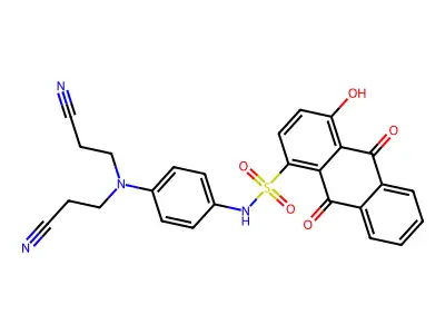 N,N-Bis(2-cyanoethyl)-N-4-hydroxy-1-anthraquinonylsulfonilamide structure