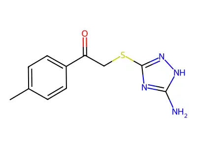 2-[(5-amino-1H-1,2,4-triazol-3-yl)sulfanyl]-1-(4-methylphenyl)ethanone structure