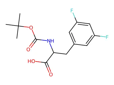 3,5-Difluoro-L-phenylalanine, N-BOC protected structure