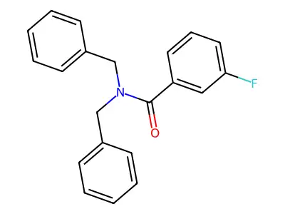 N,N-dibenzyl-3-fluorobenzamide structure