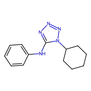 5-Anilino-1-cyclohexyltetrazole structure