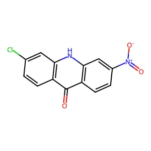 3-chloro-6-nitro-10H-acridin-9-one structure