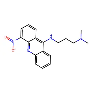 4-Nitro-9-(dimethylaminopropylamino)acridine structure