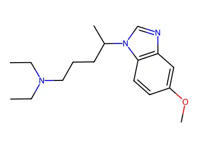 1H-Benzimidazole-1-butanamine, N,N-diethyl-5-methoxy-delta-methyl- structure