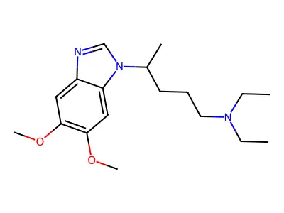 4-(5,6-Dimethoxy-1H-benzimidazol-1-yl)-N,N-diethylpentan-1-amine structure