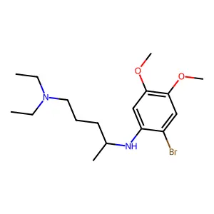 2-Bromo-4,5-dimethoxy-N-[1-methyl-4-diethylaminobutyl]aniline structure