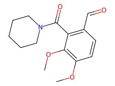 Veratraldehyde, 2-(piperidinocarbonyl)- structure