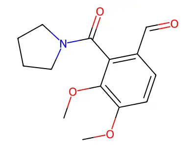 Veratraldehyde, 2-(1-pyrrolidinylcarbonyl)- structure