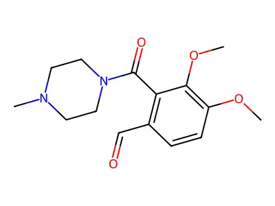 Veratraldehyde, 2-(4-methyl-1-piperazinylcarbonyl)- structure