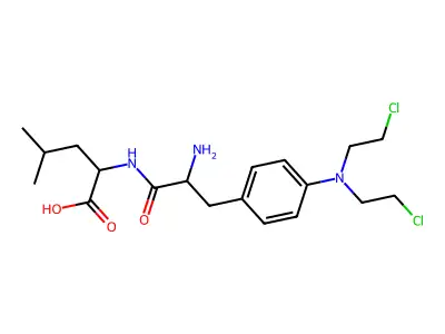 L-Leucine, N-[4-[bis(2-chloroethyl)amino]-D-phenylalanyl]- structure