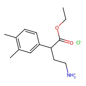 Ethyl 4-amino-2-(3,4-dimethylphenyl)butanoate--hydrogen chloride (1/1) structure