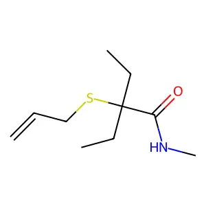 2-烯丙硫基-2-乙基-N-甲基丁酰胺 structure