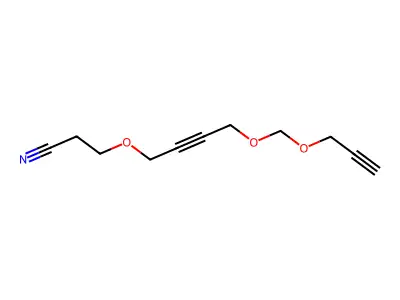 3-((4-((2-Propynyloxy)methoxy)but-2-ynyl)oxy)propiononitrile structure