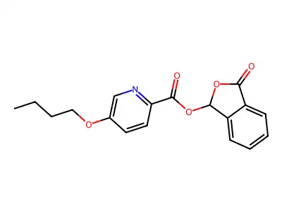 3-Oxo-1,3-dihydro-2-benzofuran-1-yl 5-butoxypyridine-2-carboxylate structure