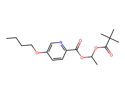 Picolinic acid, 5-butoxy-, 1-hydroxyethyl ester, ester with pivalic acid structure