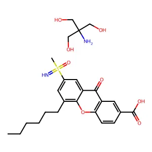 Benzenesulfonic acid, 4-(4-((2,5-dimethoxy-4-((2-(sulfooxy)ethyl)sulfonyl)phenyl)azo)-4,5-dihydro-3-methyl-5-oxo-1H-pyrazol-1-yl)-, sodium salt structure