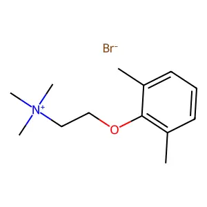 Ethanaminium, 2-(2,6-dimethylphenoxy)-N,N,N-trimethyl-, bromide (1:1) structure