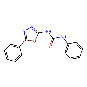 1-Phenyl-3-(5-phenyl-1,3,4-oxadiazol-2-yl)urea structure