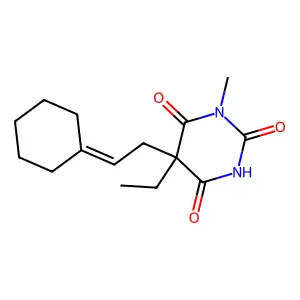 Barbituric acid, 5-(2-cyclohexylideneethyl)-5-ethyl-1-methyl- structure
