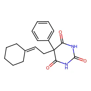 Barbituric acid, 5-(cyclohexylideneethyl)-5-phenyl- structure