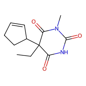 5-(Cyclopent-2-en-1-yl)-5-ethyl-6-hydroxy-3-methylpyrimidine-2,4(3H,5H)-dione structure