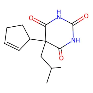 Barbituric acid, 5-(2-cyclopentenyl)-5-isobutyl- structure