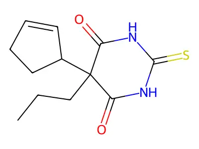 5-(Cyclopent-2-en-1-yl)-4,6-dihydroxy-5-propylpyrimidine-2(5H)-thione structure