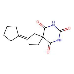 Barbituric acid, 5-(2-cyclopentylideneethyl)-5-ethyl- structure