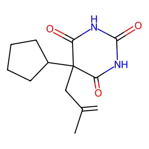 5-Cyclopentyl-5-(2-methylprop-2-enyl)-1,3-diazinane-2,4,6-trione structure