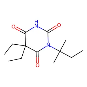 Barbituric acid, 5,5-diethyl-1-(1,1-dimethylpropyl)- structure
