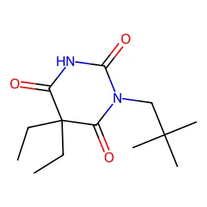Barbituric acid, 5,5-diethyl-1-(2,2-dimethylpropyl)- structure