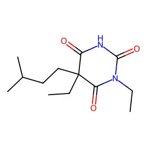 Barbituric acid, 1,5-diethyl-5-isopentyl- structure