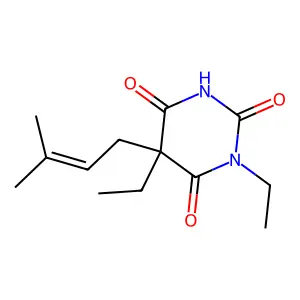 Barbituric acid, 1,5-diethyl-5-(3-methyl-2-butenyl)- structure