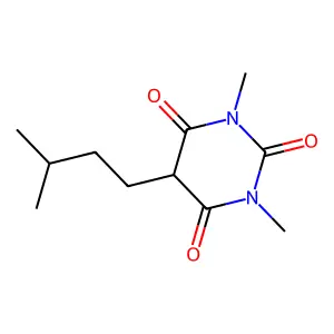 Barbituric acid, 1,3-dimethyl-5-isopentyl- structure