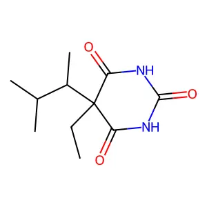 5-Ethyl-5-(3-methylbutan-2-yl)-1,3-diazinane-2,4,6-trione structure