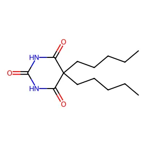 Barbituric acid, 5,5-dipentyl- structure