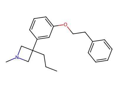 Azetidine, 1-methyl-3-(m-(phenethyloxy)phenyl)-3-propyl- structure